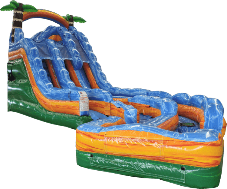 18 Foot Tropical Thunder™ Double Lane Inflated Pool J Series 18 Foot Tropical Thunder™ Double Lane Inflated Pool J Series
