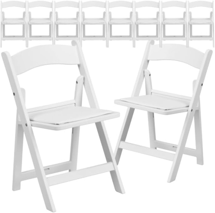 Kids White Resin Folding Chairs