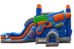 Hyper Blast Combo Double Lane Inflated Pool Wet and Dry Roll