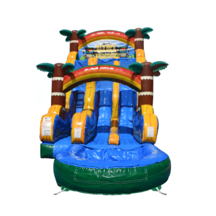 18 Foot Tiki Plunge® Double Lane Deep Pool Marble Green Base 18 Foot Tiki Plunge® Double Lane Deep Pool Marble Green Base