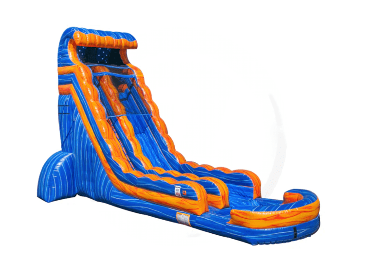 24 Melting Ice Single Lane Deep Pool Water Slide