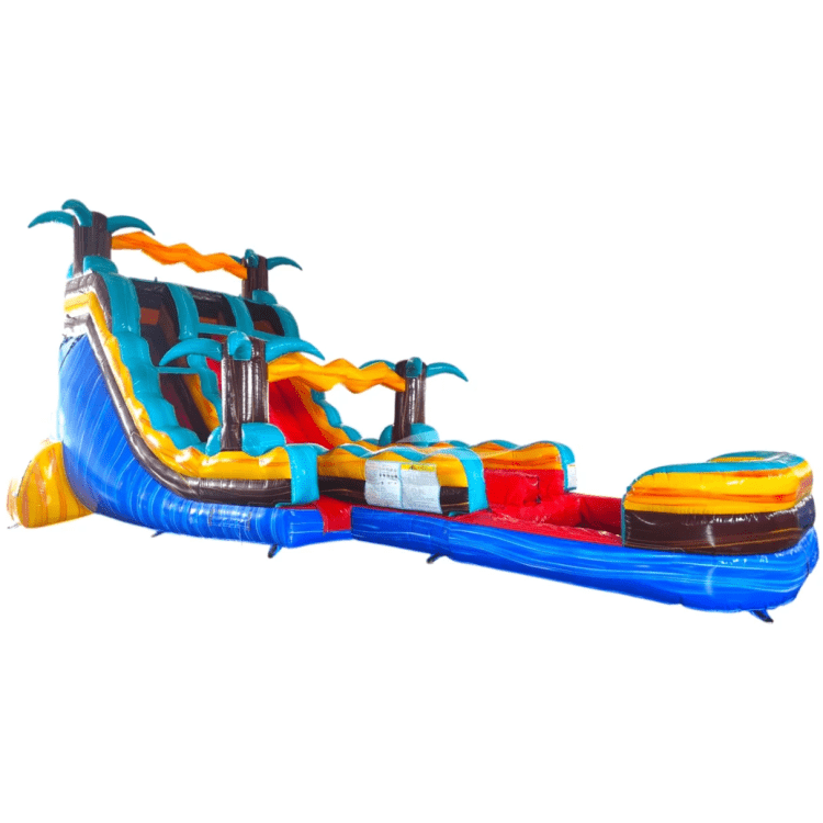 18ft Tropic Shock Wet/Dry Dual Lane Water Slide