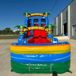 18ft reggae rush hybrid dual lane inflatable water slide 5128436 1 1 18ft Reggae Rush Wet/Dry Dual Lane Water Slide