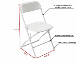 heavy duty white plastic folding chair 480705 1754419802 Heavy Duty White Plastic Folding Chair